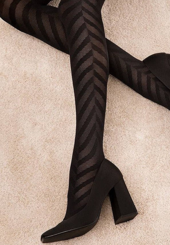 60 denierin kuvioidut sukkahousut